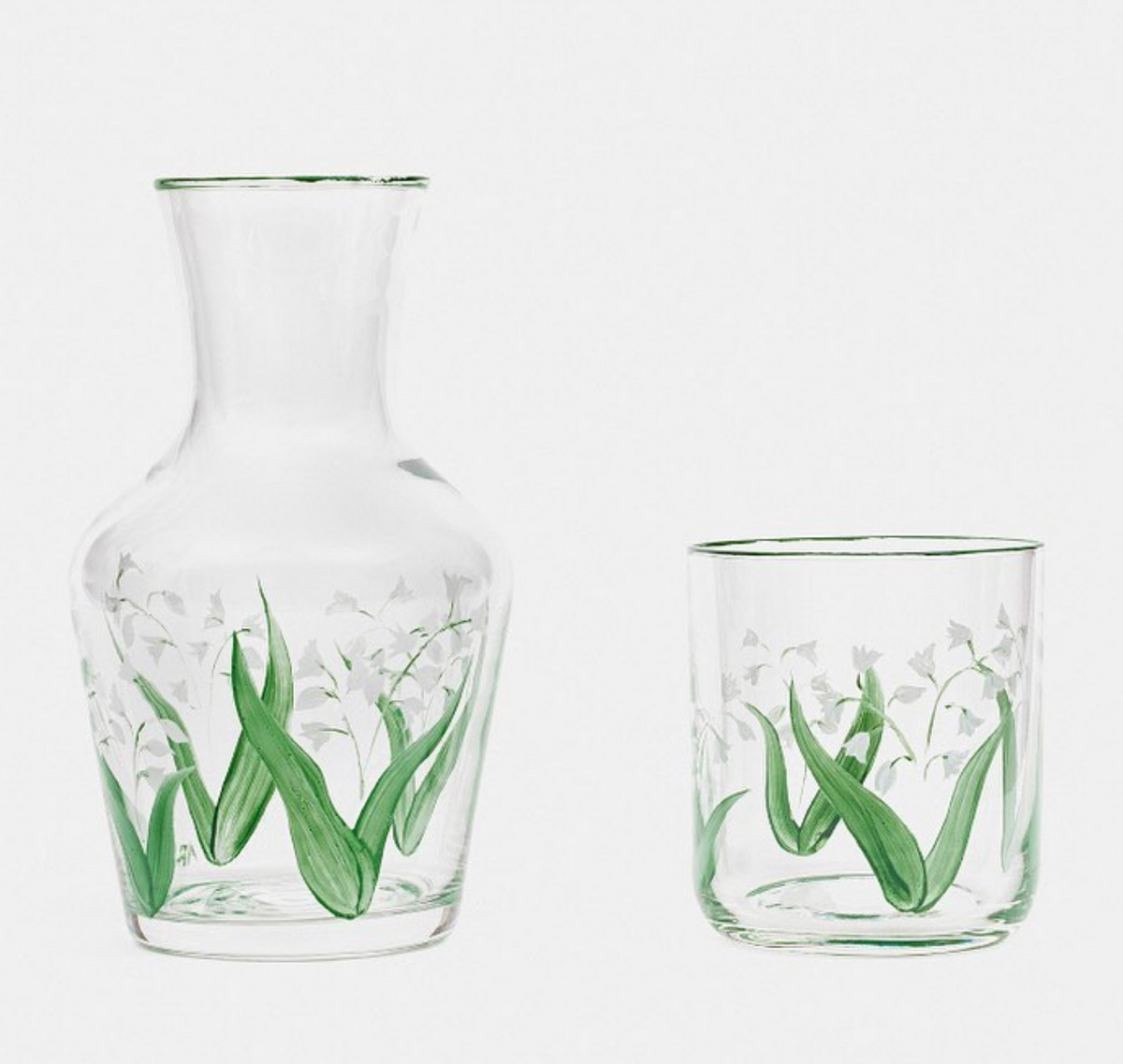 ANDREA B HAND PAINTED GLASSWARE