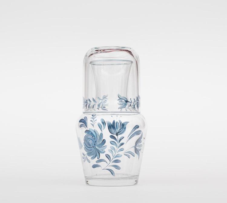 The Voyage Dubai - ABC Glassware - Hand Painted Bedside Set - Blue