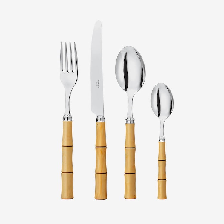 The Voyage Dubai - Capdeco Byblos Boxwood 7 pc Cutlery Set
Elegant yet understated, the Capdeco Byblos Boxwood Cutlery Set brings timeless sophistication to any table.
The Capdeco flatware collection is designed and crafted by a third generation family business based in Thiers, France. Offering exceptional design and quality, these pieces are a stylish addition to any table.