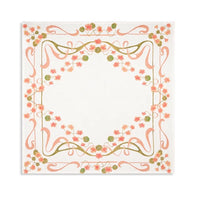The Voyage Dubai Summerill and Bishop 'Capucines' Linen Napkins in Peach Pink & Avocado Green - Set of Two