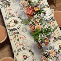 The Voyage Dubai Summerill and Bishop 'Capucines' Linen Napkins in Peach Pink & Avocado Green - Set of Two