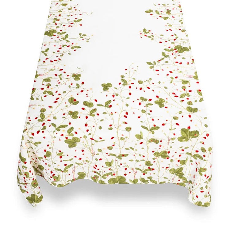 The Voyage Dubai Summerill and Bishop Fraises des Bois Linen Tablecloth