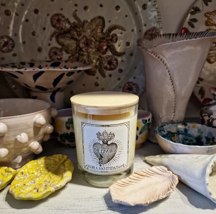 The Voyage Dubai - The Exvotos Scented Candle   "SMELL OF HOLINESS" is a new project by The Exvotos focused on creating sensations through the sense of smell. For this first edition Luciano and Daniel turned to Saint Anthony of Padua for inspiration.