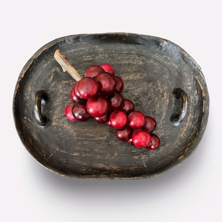 The Voyage Dubai - Volterra Hand Carved Grape Cluster in Natural Red Alabaster