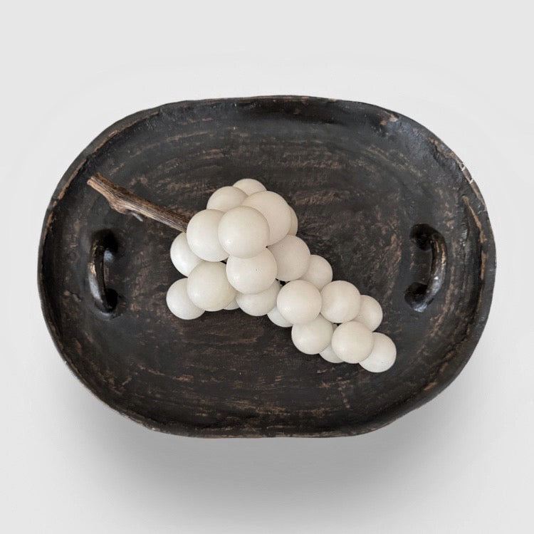 The Voyage Dubai - Volterra Hand Carved Grape Cluster in Natural White Alabaster