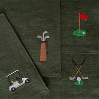 The Voyage Dubai - Talk Birdie To Me Cocktail Napkins in Forest Green A chic set of cocktail napkins to elevate cocktail hour. Each napkin is beautifully embroidered with a different motif. The perfect gift fore any golf aficionado. - Our cocktail napkins are handcrafted from 100% European linen that has been stonewashed and softened giving them a wonderful, luxurious feel.