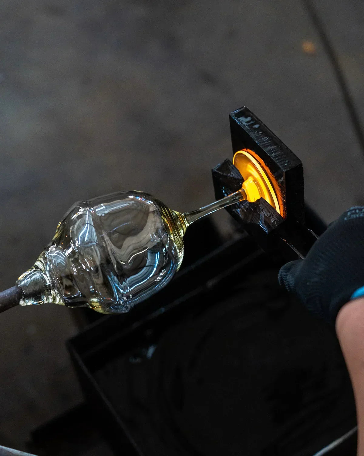 The Vintage List - Base Shaping process for their crystal glassware