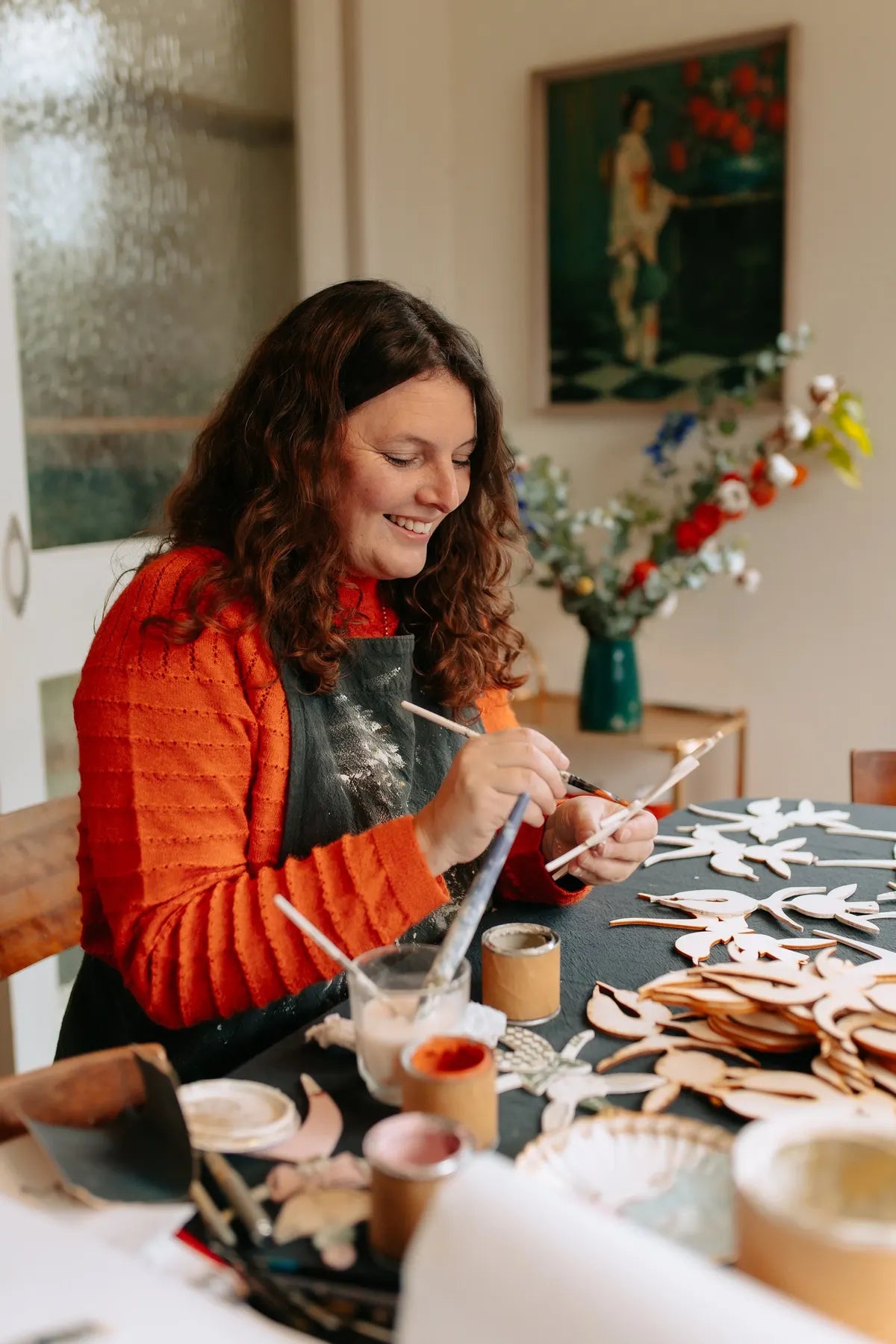 Alice Mary Lynch is a Somerset artist and designer, Paris-trained with Galliano and Rykiel. Hand-painted wooden decorations available at The Voyage Dubai.