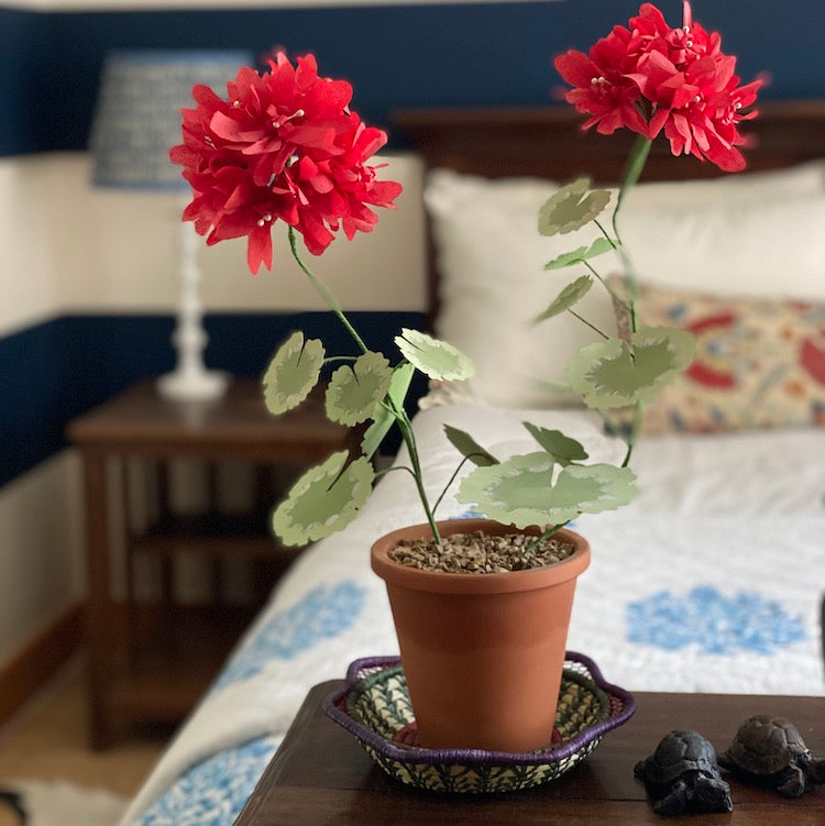 The Voyage Dubai - Hand dipped paper geraniums