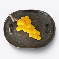 Hand Carved Grape Cluster in Natural Yellow Alabaster from Volterra