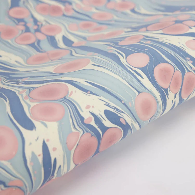 Hand Marbled Wrapping Paper Sheets 
