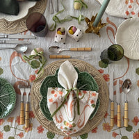 Tablescape showing the Capdeco Byblos Boxwood 7 pc Cutlery Set