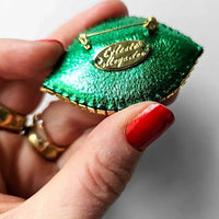 Hand embroidered brooch by French label Céleste Mogador.