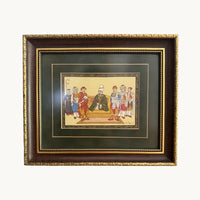 The Voyage Dubai - Framed Original Ottoman Soldiers Miniature Painting