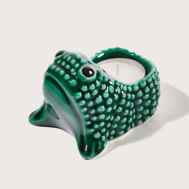 The Voyage Dubai - The iconic and covetable Jean Roger Frog.  Use as a candle holder to add charm to any tabletop or simply as a decorative object. - Leaf Green