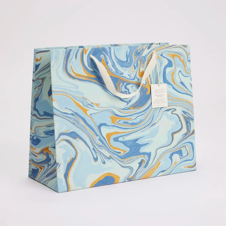 The Voyage Dubai - Hand Marbled Gift Bags (Large) - Celebration Free Spirit Summer Sky