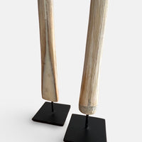 A pair of swordfish bills (horns), designed to be displayed on a table or desk, and full of character, showcasing nature's own beauty.