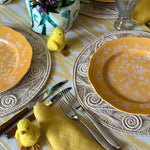 Mallorcan Ikat Tablecloth in Buttercup