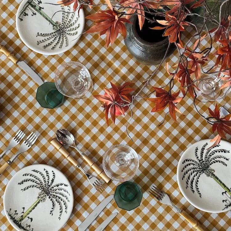 The Voyage Dubai - Gingham Tablecloth in Dijon 