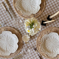 The Voyage Dubai - Gingham Tablecloth in Latte 
