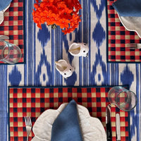 The Voyage Dubai - Mallorcan Ikat Tablecloth in Azure 