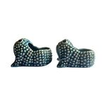 The Voyage Dubai - The iconic and covetable Jean Roger Frogs in mini size! Perfect on the table as salt & pepper cellars and equally fabulous as jewellery holders and decorative objects - Paon Blue