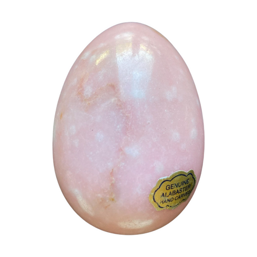The Voyage Dubai - Set of Six Hand Carved Natural Alabaster Eggs - A chic Spring or Easter centrepiece, these beautiful, hand carved, marbled alabaster eggs come in various shades of pink and white.