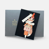 The Voyage Dubai - Marmaduke Fox in Red Hand Painted Wooden Ornament by Alice Mary Lynch