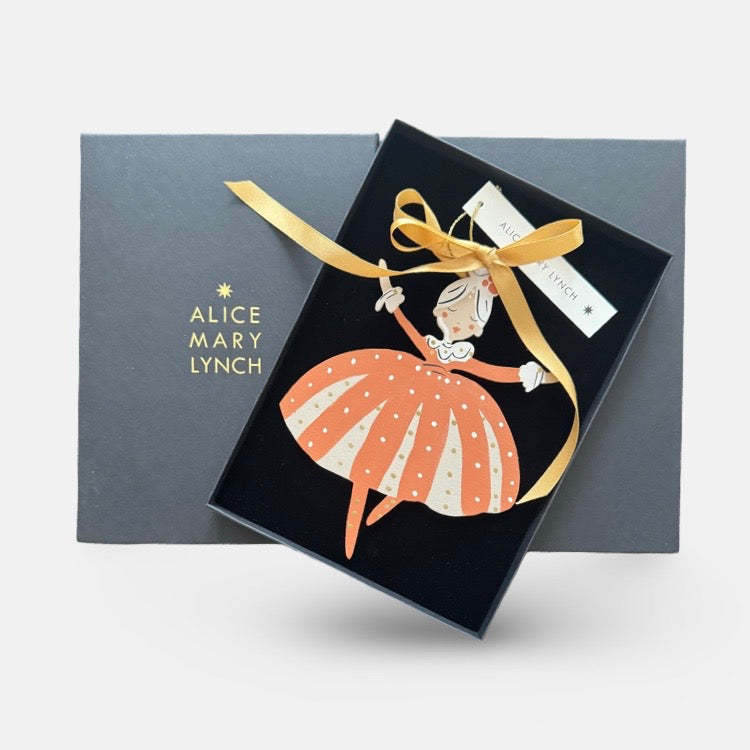 The Voyage Dubai - Joyful Gala Hand Painted Wooden Ornament by Alice Mary Lynch 