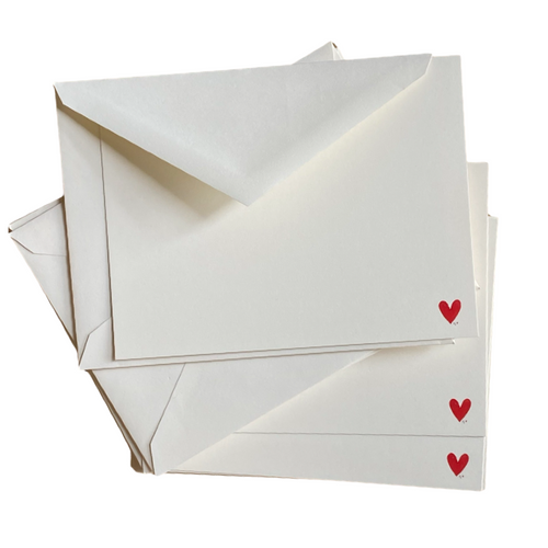 The Voyage Dubai - Kris Jezak Flat Note Cards - Red Heart Flat Note Cards. Sold in packs of eight without envelopes.