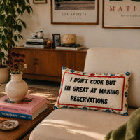 I Don't Cook Needlepoint Cushion by The Pillow Drop