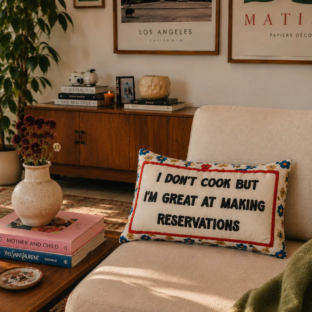 I Don't Cook Needlepoint Cushion by The Pillow Drop