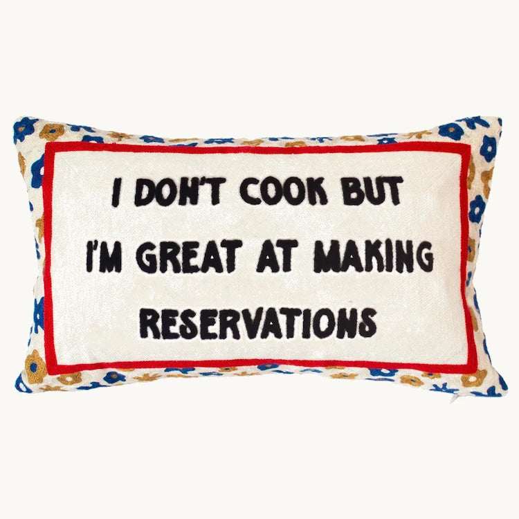 I Don't Cook Needlepoint Cushion by The Pillow Drop