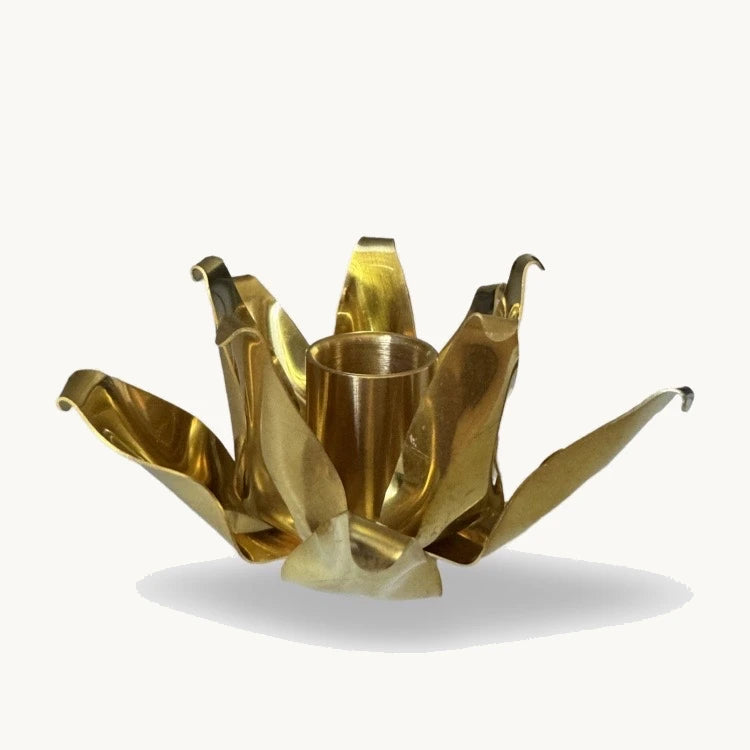 Jess Wheeler Brass Candle Holder