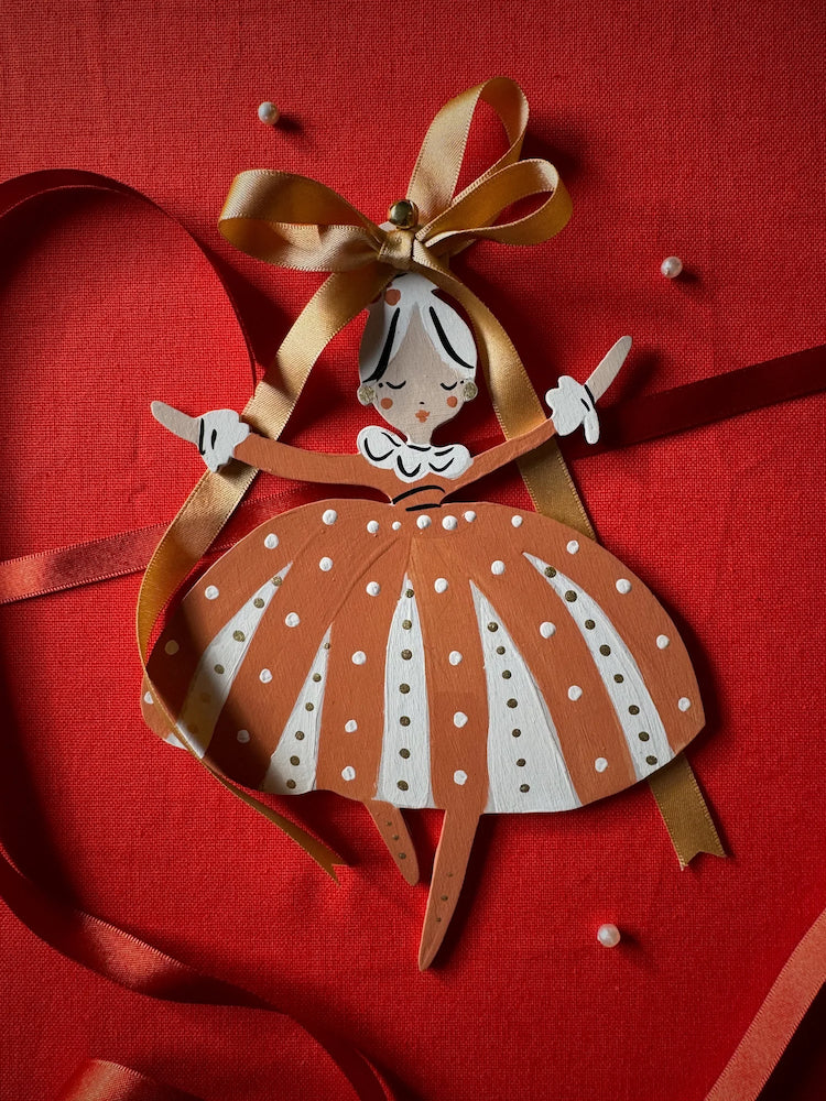 The Voyage Dubai - Joyful Gala Hand Painted Wooden Ornament by Alice Mary Lynch 