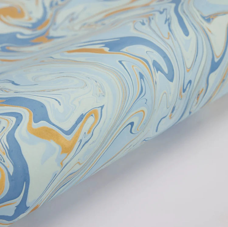Hand Marbled Wrapping Paper Sheets 