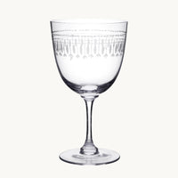 Crystal Wine Glasses with a hand engraved Ovals detail, crafted from fine, lead-free crystal and finished by hand by The Vintage List