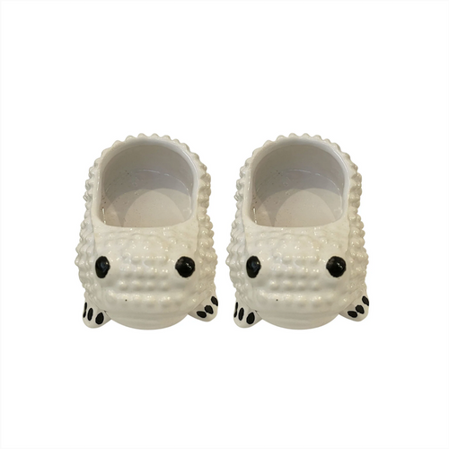 The Voyage Dubai - The iconic and covetable Jean Roger Frogs in mini size!  Perfect on the table as salt & pepper cellars and equally fabulous as jewellery holders and decorative objects - White