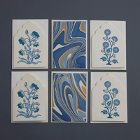 The Voyage Dubai - This boxed set of luxury notecards/envelopes is a stationery lover's dream. Each set features 6 beautiful, die-cut notecards and envelopes, handcrafted by artisans in India, using traditional techniques of wood block printing and hand marbling.