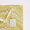 The Voyage Dubai - These hand marbled gift bags are made from a strong 250gsm recycled cotton card paper in colours and designs complementing the gift wrap range. The bags are hand marbled by artisans using traditional techniques and are not digitally mass produced.