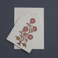 The Voyage Dubai - This boxed set of luxury notecards/envelopes is a stationery lover's dream. Each set features 6 beautiful, die-cut notecards and envelopes, handcrafted by artisans in India, using traditional techniques of wood block printing and hand marbling.