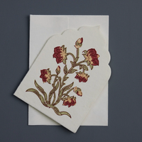 The Voyage Dubai - This boxed set of luxury notecards/envelopes is a stationery lover's dream. Each set features 6 beautiful, die-cut notecards and envelopes, handcrafted by artisans in India, using traditional techniques of wood block printing and hand marbling.