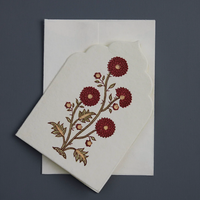 The Voyage Dubai - This boxed set of luxury notecards/envelopes is a stationery lover's dream. Each set features 6 beautiful, die-cut notecards and envelopes, handcrafted by artisans in India, using traditional techniques of wood block printing and hand marbling.