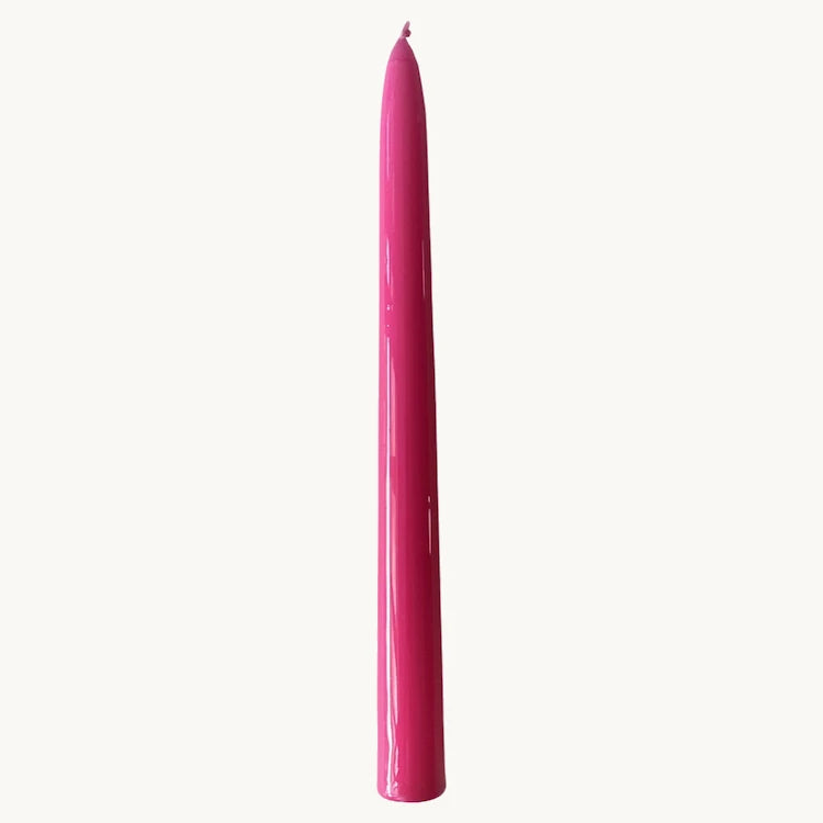 Tapered Candle in Fuchsia