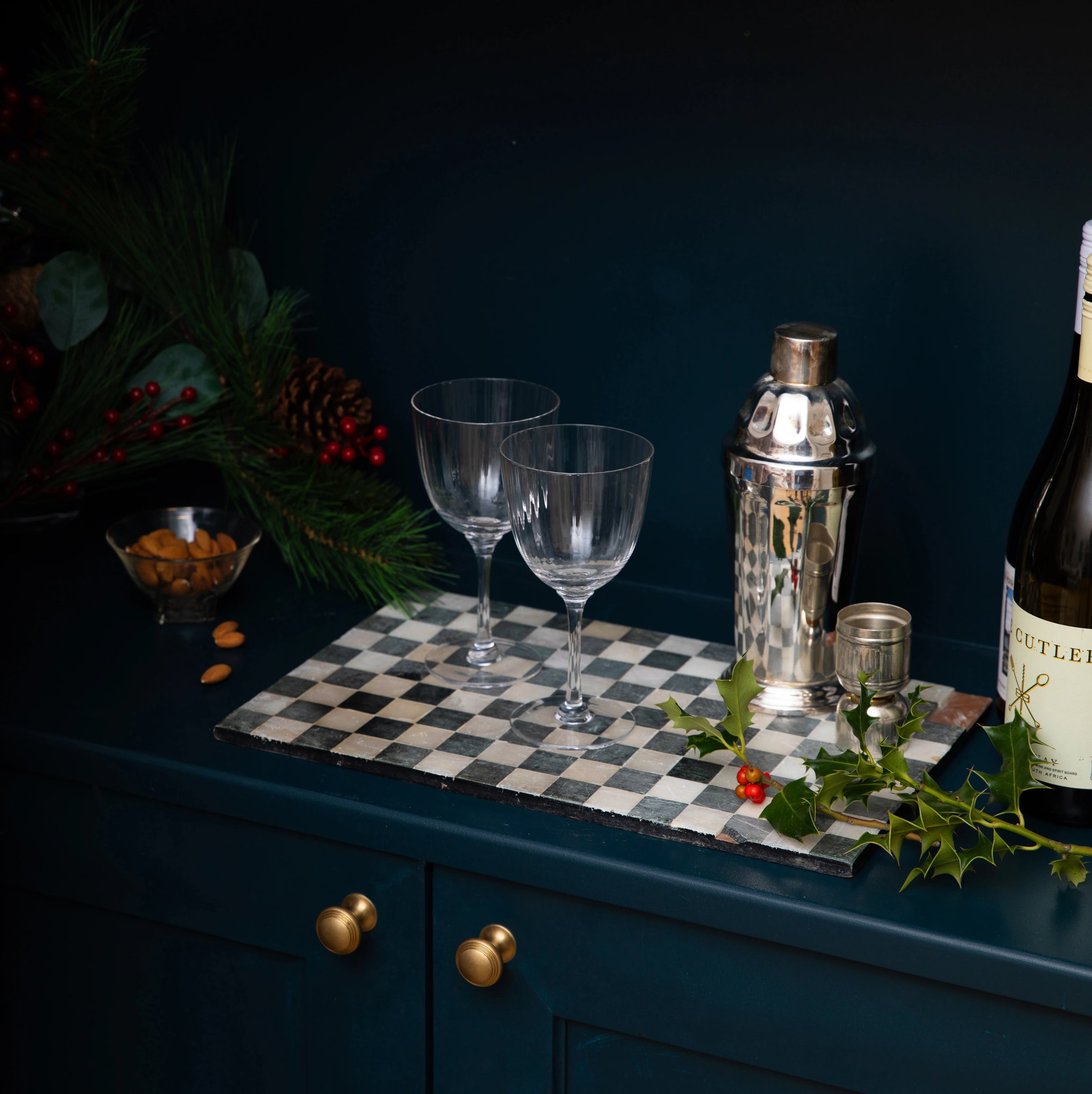 Crystal Wine Glasses with Ripple Design crafted from fine, lead-free crystal and finished by hand by The Vintage List