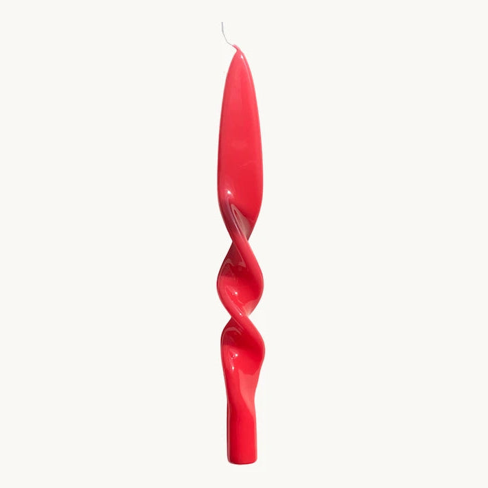Twist Candles in Coral