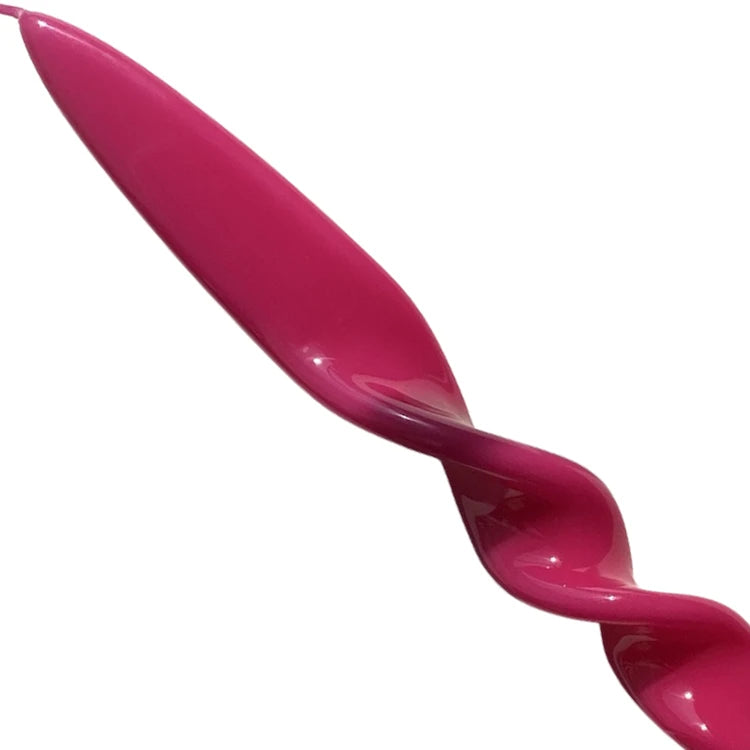 Twist Candles in Fuchsia