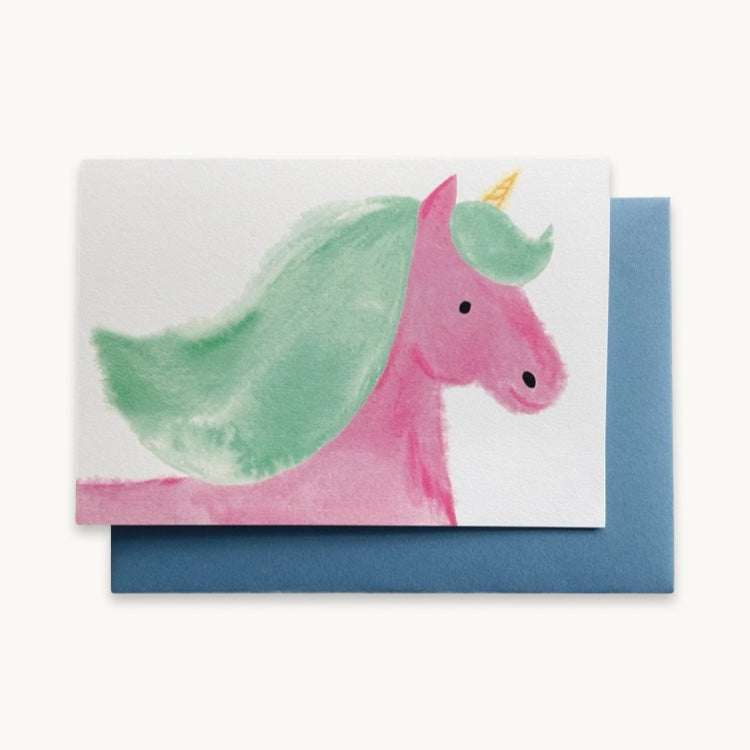 Pink Unicorn card by Kate Cronk