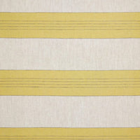 The Voyage Dubai - Broad Stripe Linen Tablecloth in Chinese Yellow/Natural  This beautiful broad striped linen tablecloth from luxury British fabric house Volga Linen mixes stripes in herringbone and plain weaves and has a top stitch detail that brings definition to the design.  Colour: Chinese Yellow/Natural   Composition: 100% linen  Size: 155cm x 300cm  Care Instructions:   Machine wash cold on a gentle cycle. Lay flat to air dry. Do not tumble dry. Iron on low heat.