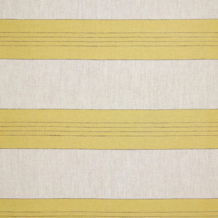 The Voyage Dubai - Broad Stripe Linen Tablecloth in Chinese Yellow/Natural  This beautiful broad striped linen tablecloth from luxury British fabric house Volga Linen mixes stripes in herringbone and plain weaves and has a top stitch detail that brings definition to the design.  Colour: Chinese Yellow/Natural   Composition: 100% linen  Size: 155cm x 300cm  Care Instructions:   Machine wash cold on a gentle cycle. Lay flat to air dry. Do not tumble dry. Iron on low heat.